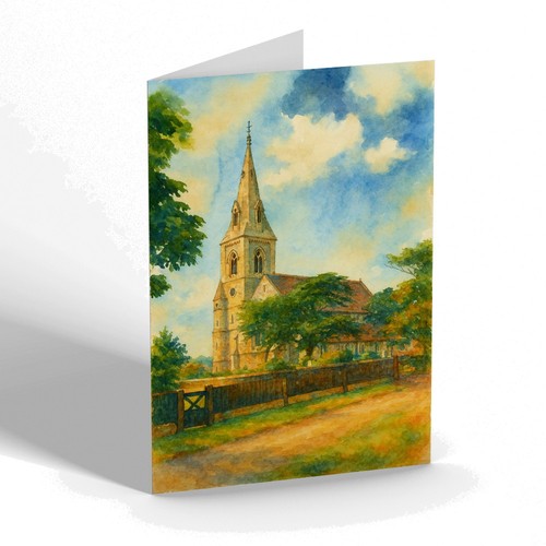 Notelet dunstan s church - notelet, dunstan's