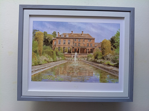 Cheam school print framed - school,